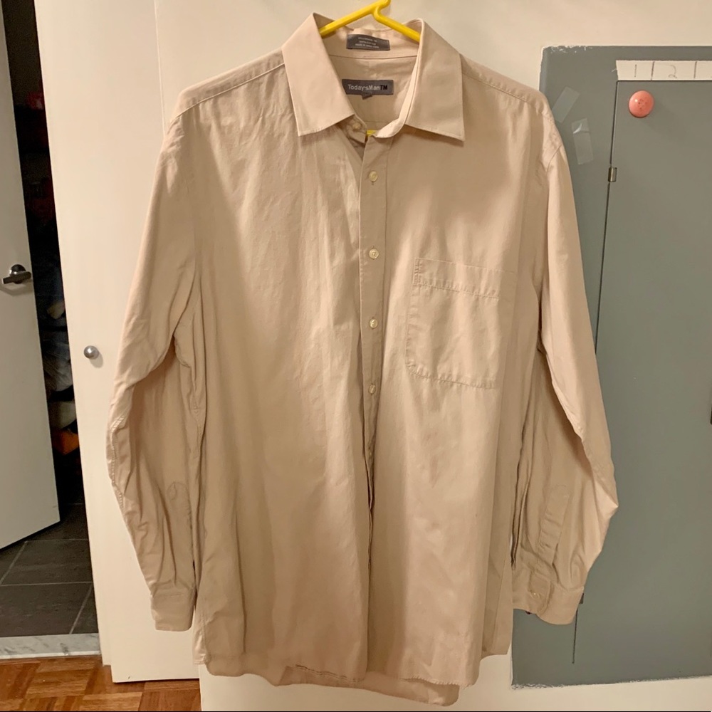 Today’s Man Tan Dress Shirt